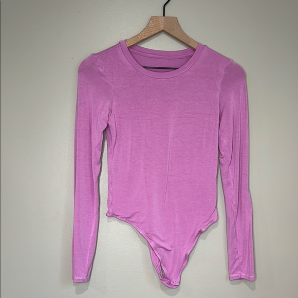 Vitality Balance Bodysuit Pink Long Sleeve Bodysuit Medium Rayon Blend - Picture 1 of 6